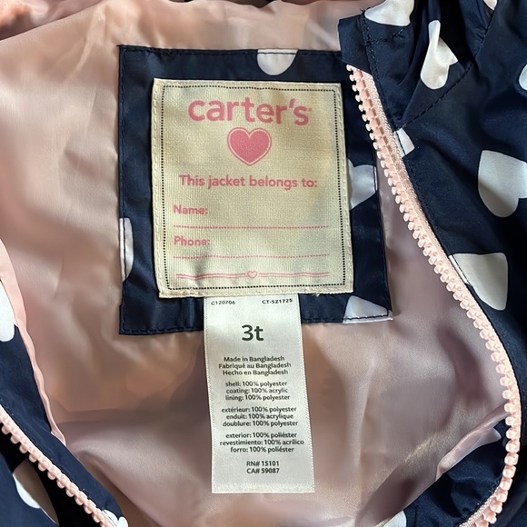 Carter’s heart raincoat - Picture 2 of 6